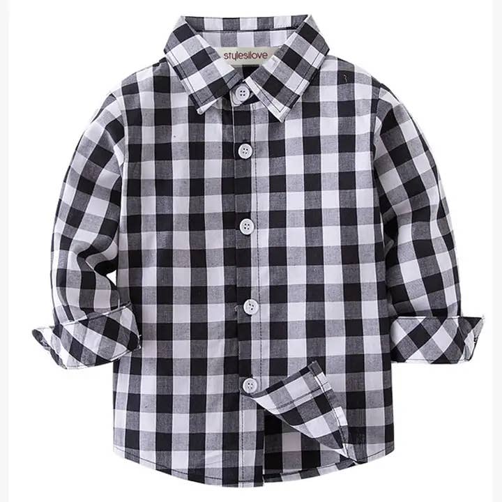 Fennco Styles - Wholesale Button Down Shirt - Kids - Baby Toddler Button-Down Shirt 1