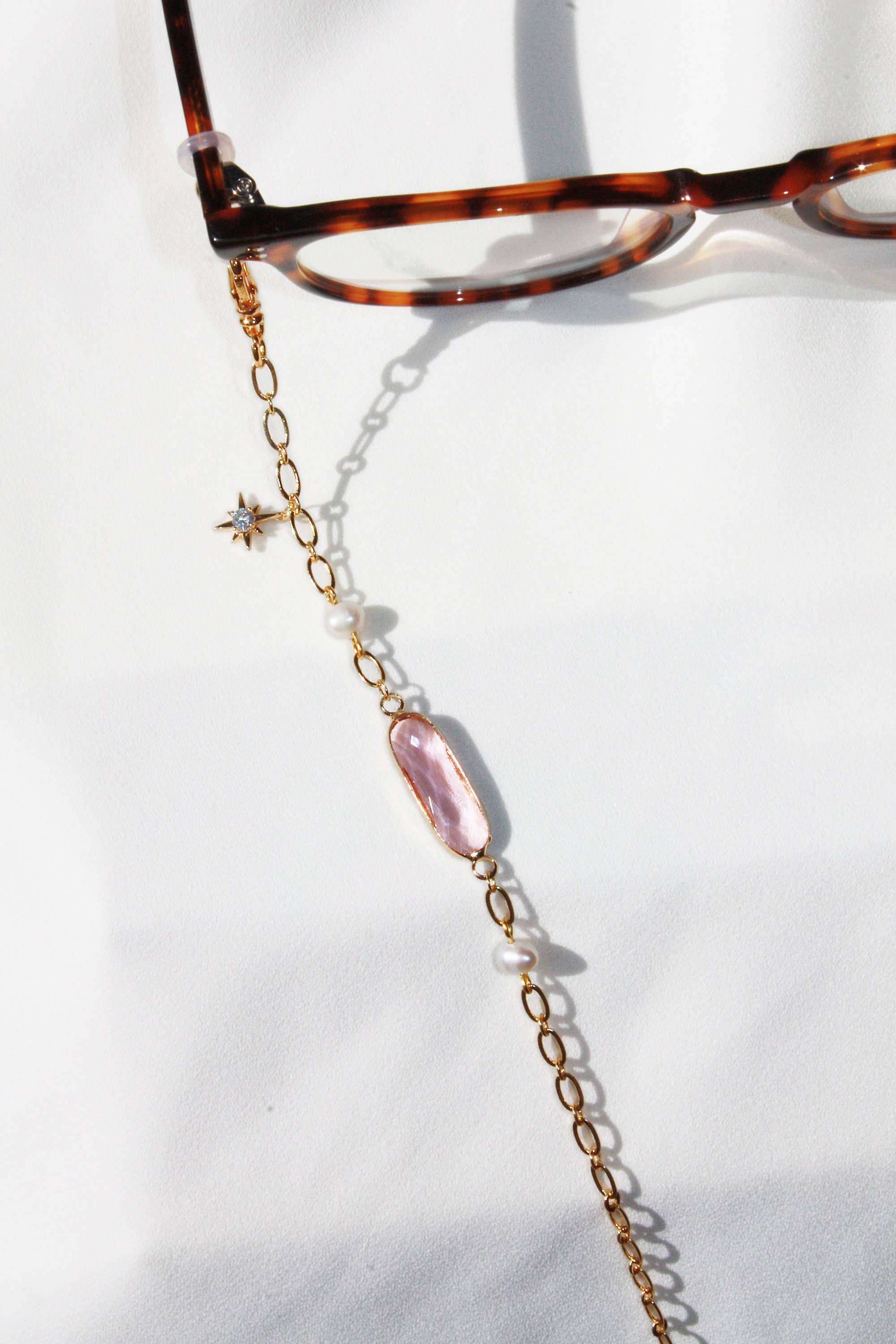 Zebber Handmade - Wholesale Suncatcher - Pearl Suncatcher Glasses Chain with April Birthstone3
