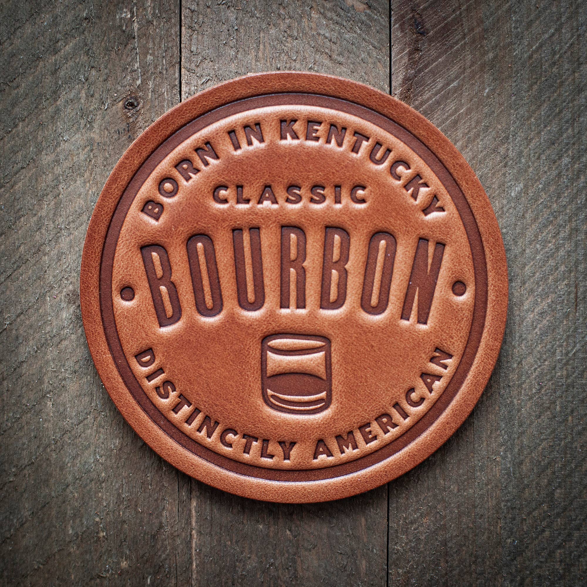 Sugarhouse Leather – wholesale Coasters – Bourbon Leather Coaster