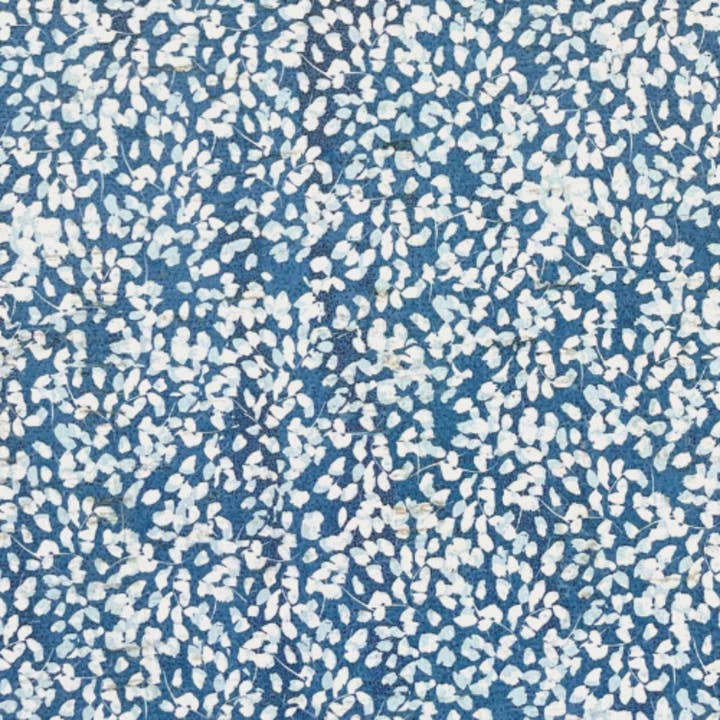 Everly Cork and Wood Handcrafted Round Earrings-Blue Dots for wholesale by Creek and Elm