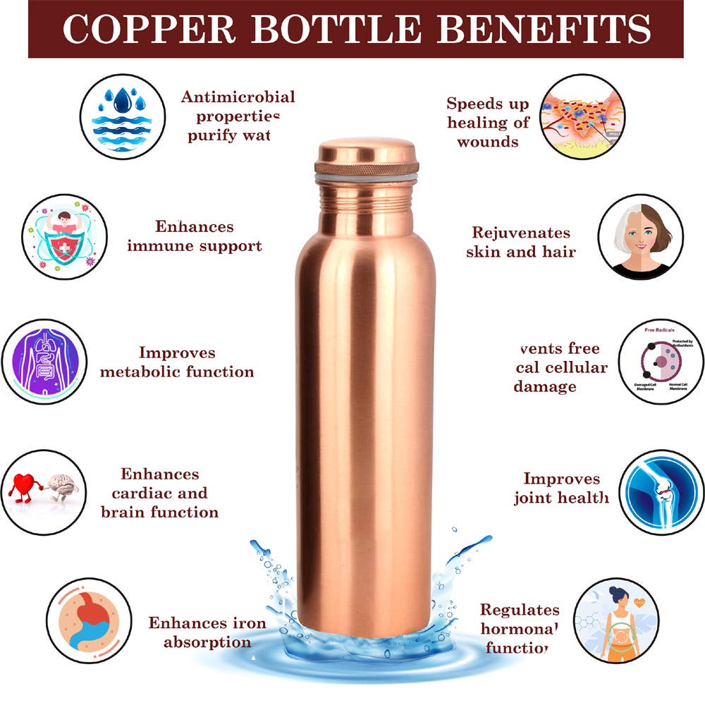 Perilla Home - Wholesale Water Bottle - Plain copper bottle (1L)7