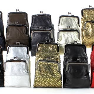 Leather Impressions Inc - Wholesale Cigarette Case - Lambskin Fold Over Cigarette Case Style : 7194