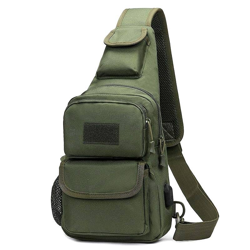 Diacly - Wholesale Crossbody Bag - Unisex - Tactical Multipurpose Military Pattern Sling Bag Bottle Holder USB Charger0