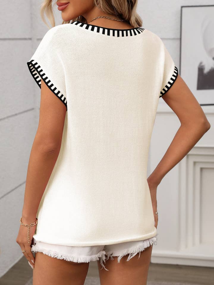 Lovesoft - Wholesale Knit Top - Women's - 2025 Summer V-Neck Sleeveless Solid Knit Pullover