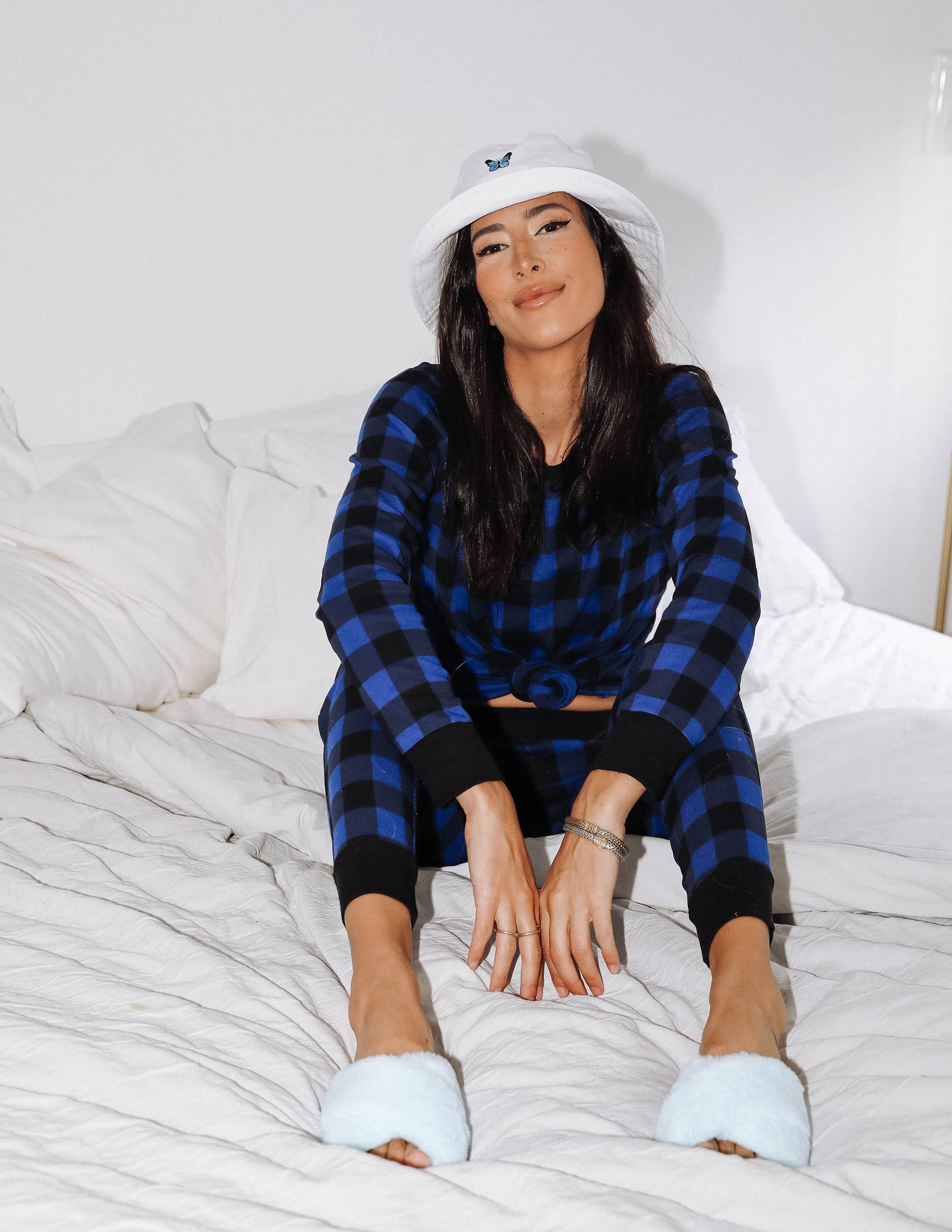 Leveret Pajamas - Wholesale Sleepwear Set - Women's - Women Two Piece Cotton Pajamas Plaid for Christmas7