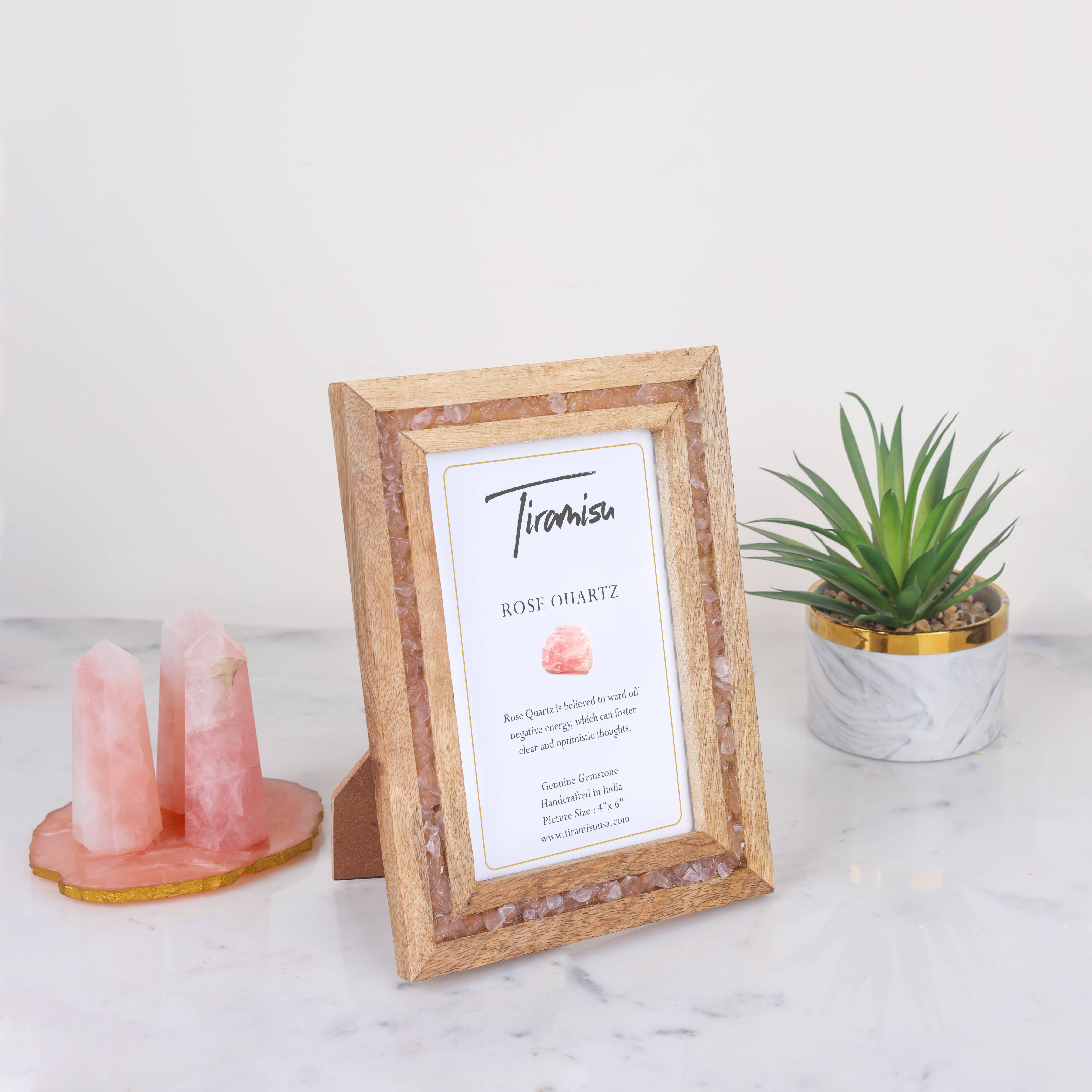 Tiramisu - Wholesale Picture Frame - Pink Moonglow Rose Quartz Picture Frame2