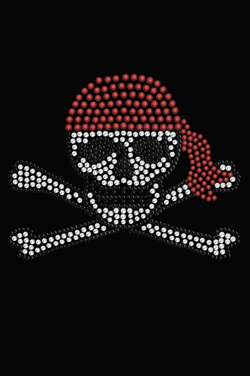 Dog in the Closet – Großhandel T-Shirt – Damen – Totenkopf mit rotem Bandana Damen T-Shirt6