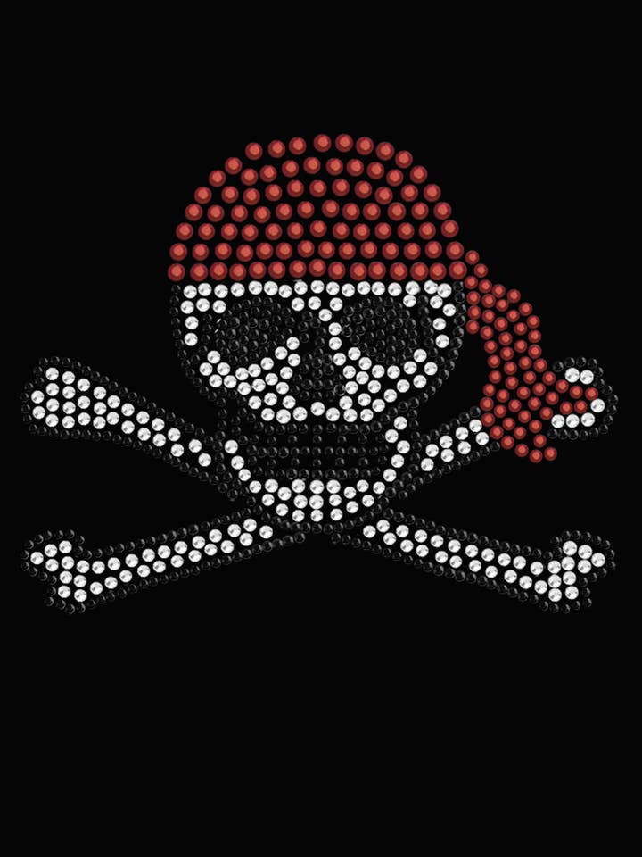 Dog in the Closet – Großhandel T-Shirt – Damen – Totenkopf mit rotem Bandana Damen T-Shirt6