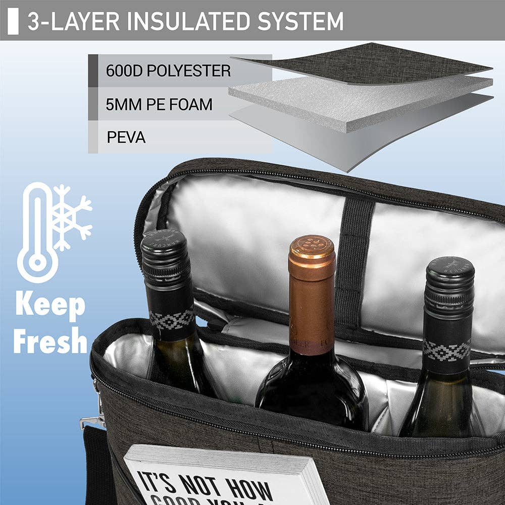 OPUX - Wholesale Wine Tote - 3 Bottle Wine Carrier Bag27