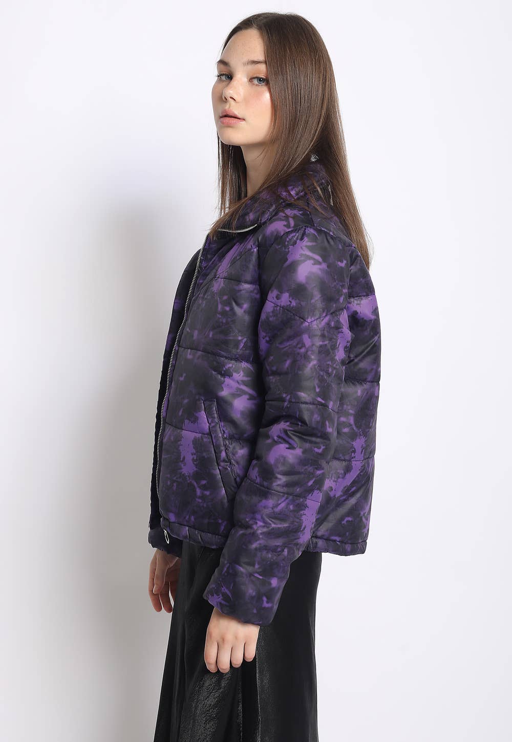 Sans Souci – Großhandel Jacke – Damen – TIE-DYE GEFÜTTERTE JACKE - LILA1