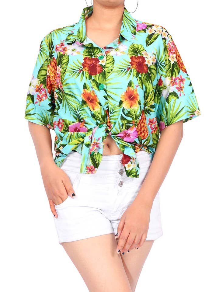 Fineapple Hawaiian Shirt för kvinnor för wholesale av Happy Bay / La Leela