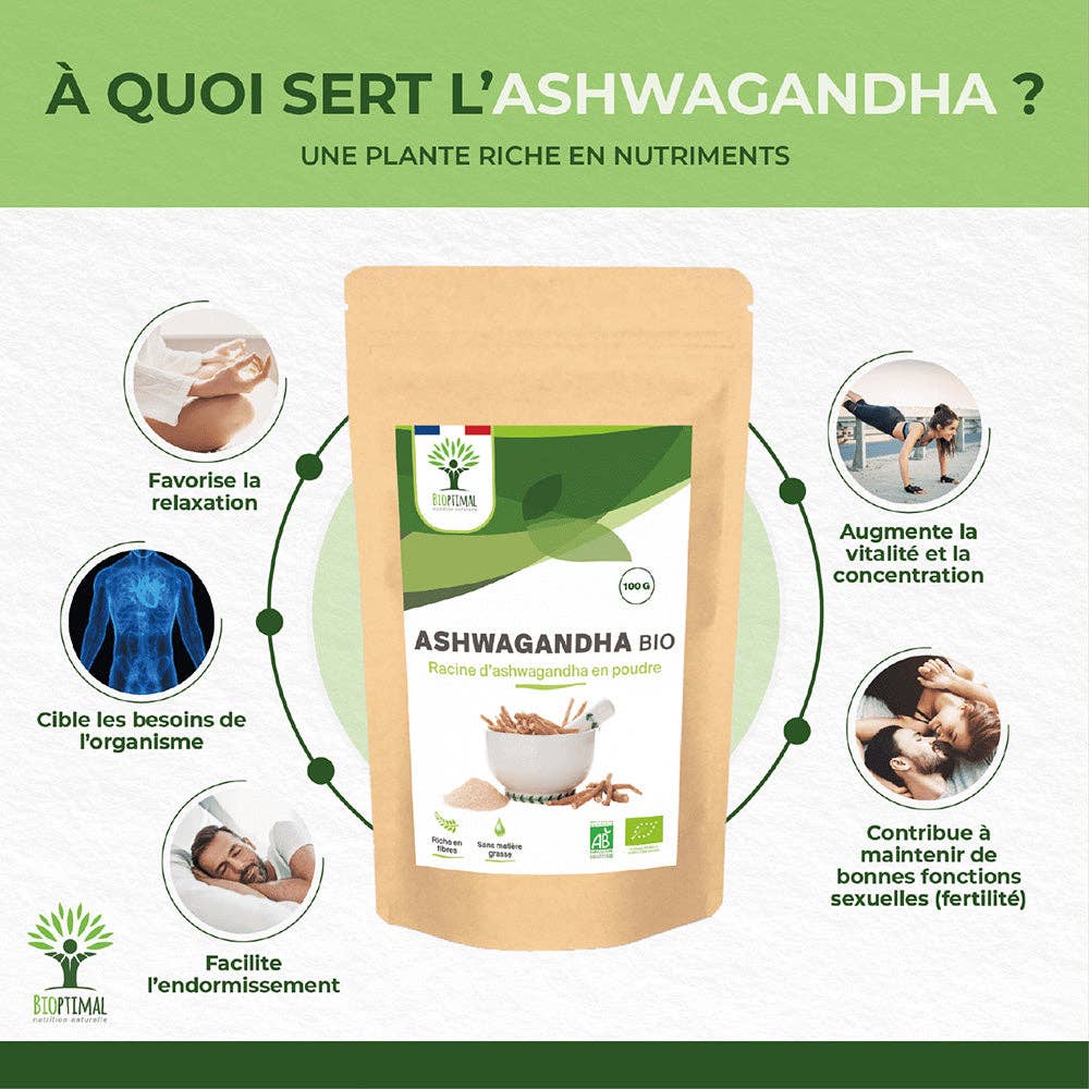 Bioptimal - Wholesale Protein/Superfood Powder - Organic Ashwagandha Powder - Bioptimal1