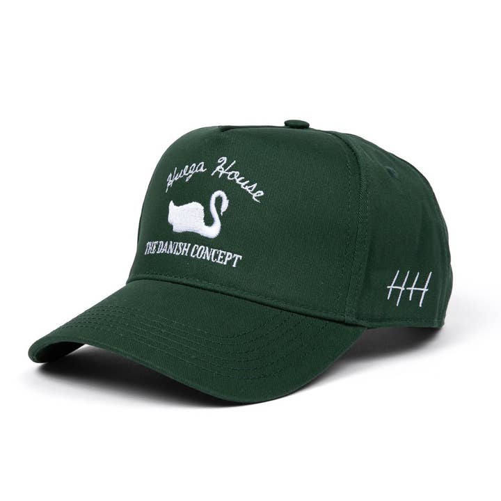 Huega House - Wholesale Baseball Cap - Unisex - Vintage Swan | Forest Green Hat