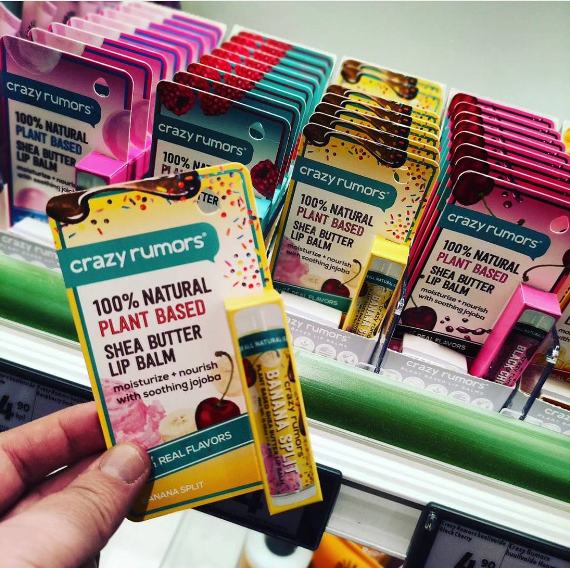 Crazy Rumors - Wholesale Lip Balm - All Natural, Vegan Cereal Milk Lip Balm Hangcard1