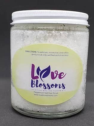 Peppermint Foot Scrub for wholesale by Love Blossoms Essentials