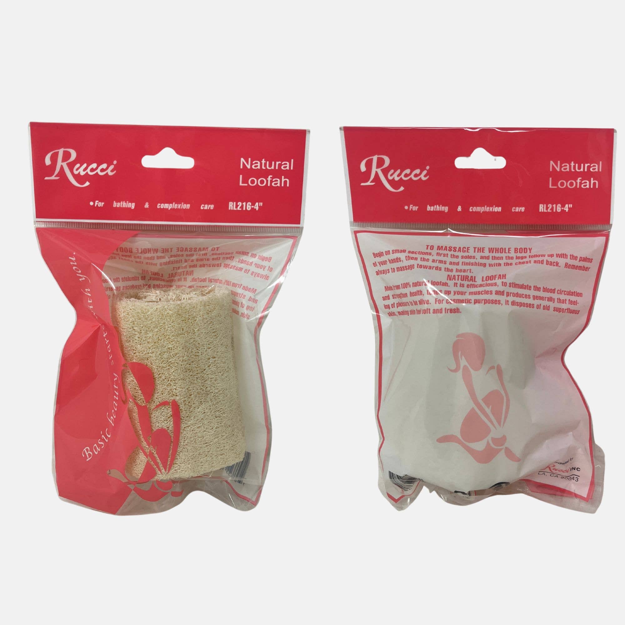 Rucci Professional – wholesale Loofah – RL216-4 | 10 cm naturlig loofahsponge – vegansk skrubbsvamp1