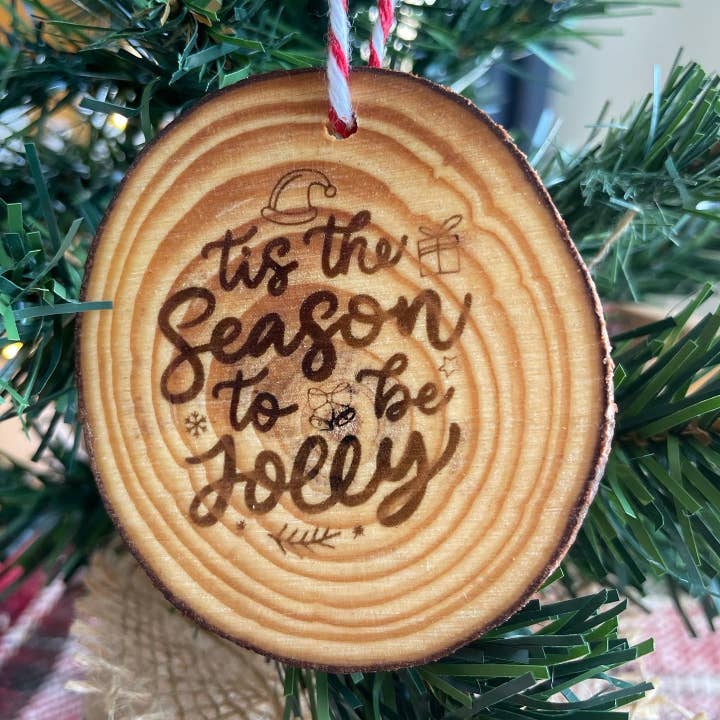 Adorno de madera para esta temporada para venta al por mayor de Engroovy Laser