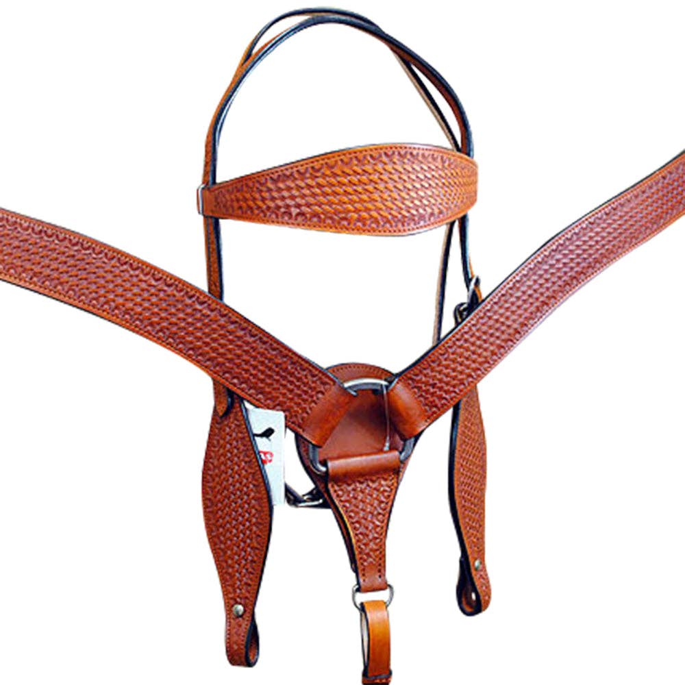 HILASON - Wholesale Horseback Riding Gear - HILASON Western Horse Headstall Breast Collar Set Tack Genuine American Leather | For Horses Headstalls217