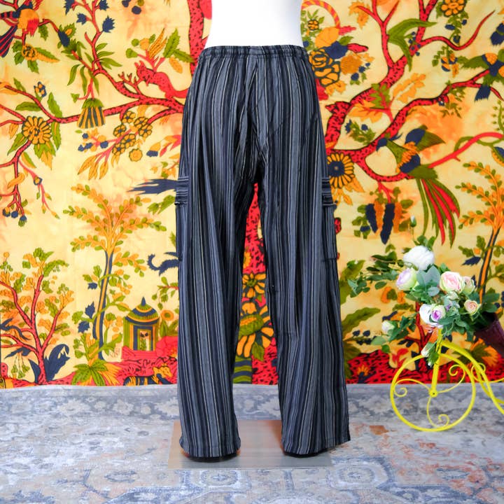 Karma Nepal Crafts - Wholesale Pants - Unisex - Multicolor Unisex Cotton Cargo Pants10
