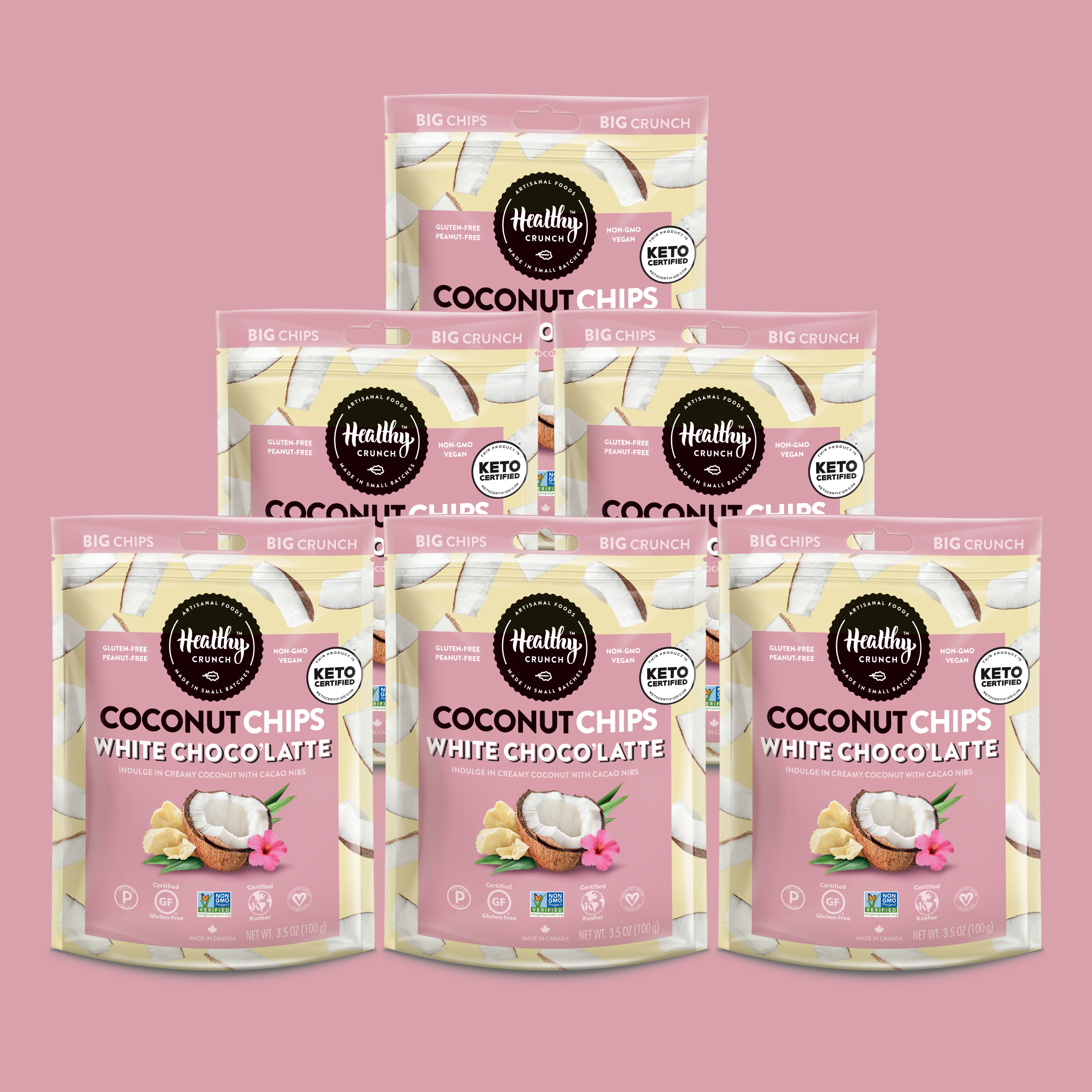 Healthy Crunch - Wholesale Chips - White Choco'Latte Coconut Chips9