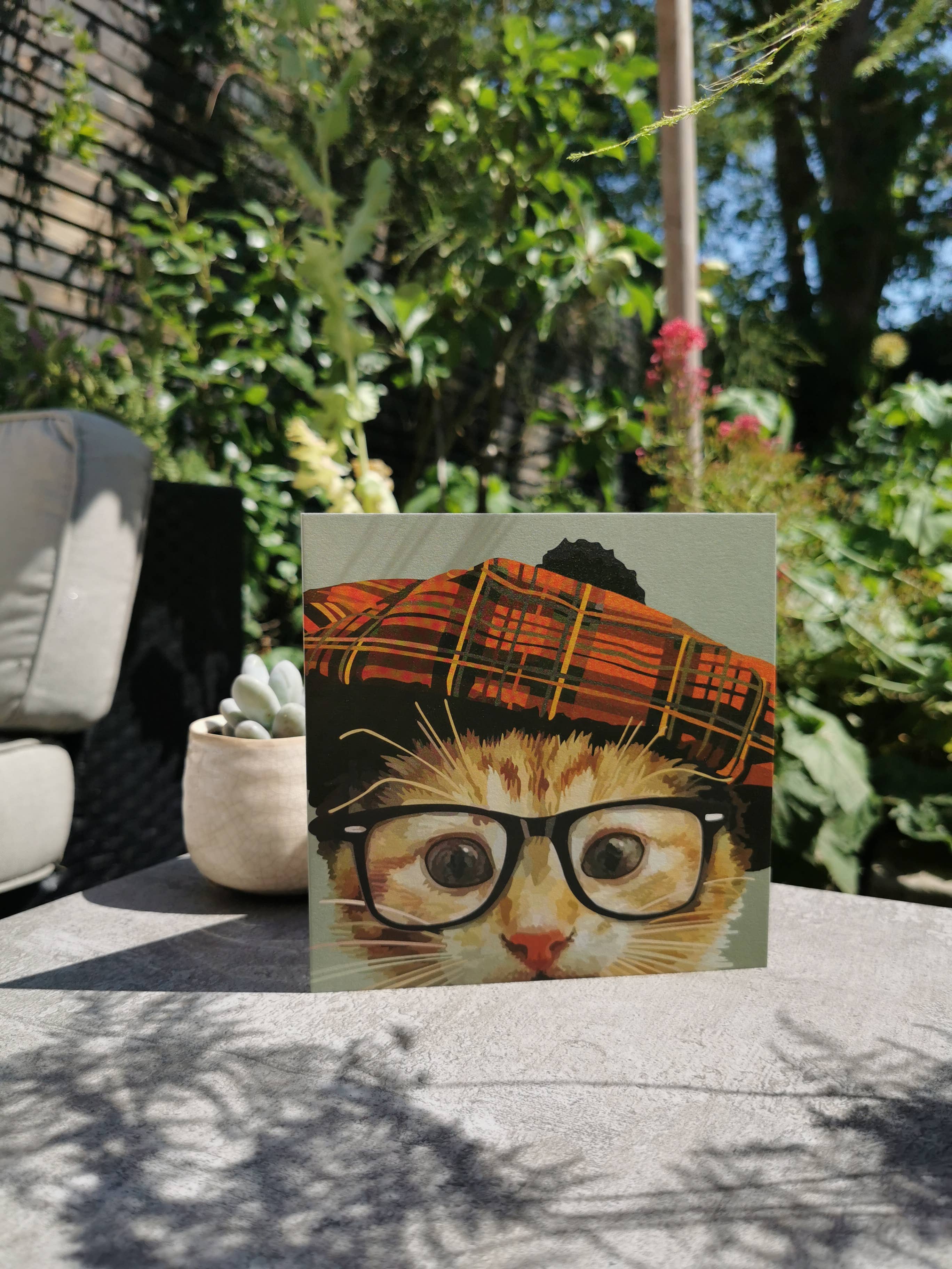 Periodic Society - Wholesale Everyday Greeting Card - 458C Cat, Hat & Glasses / Periodic Society /Greeting Card1