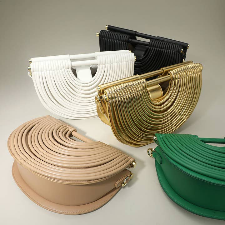 Bolso Estructurado de Media Luna Única de Cuero Sintético / Bolso Bandolera para venta al por mayor de Sensibling Corp.