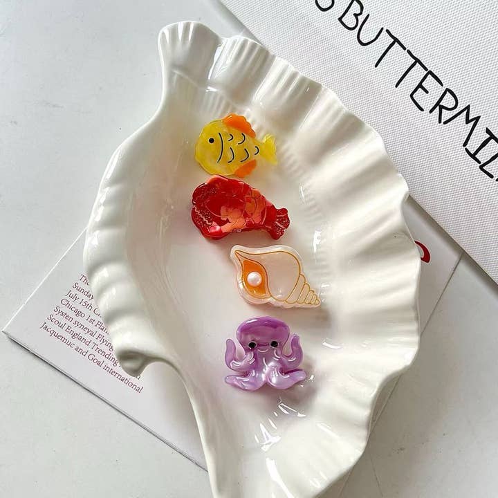 SoapElenGlen - Wholesale Hair clip – Women’s - Marine Animal Series Hair Clip, Acetate Fruit Mini Claw Clip10