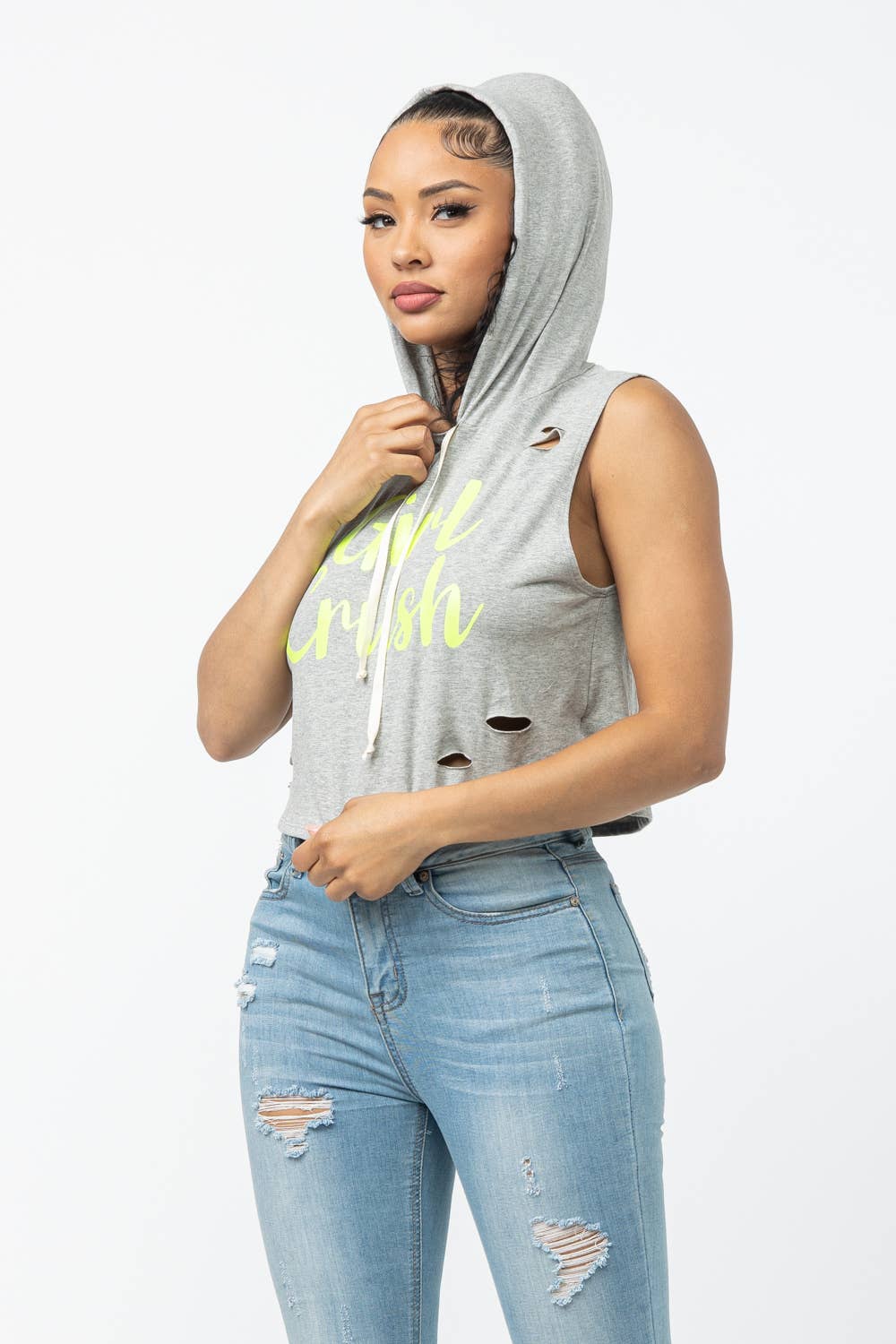 Julia by LoveJ - Wholesale Hoodie - Women's - Front Screen Laser  Drawstring Hoodie Top8