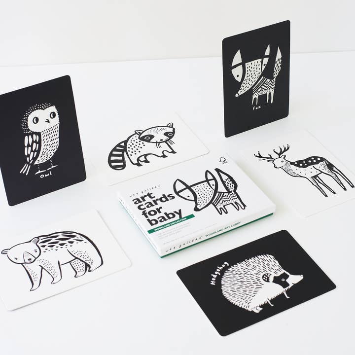 Wee Gallery - Wholesale Learning Cards - Kids & Baby - Art Cards for Baby - Woodland Animals - Infant Flash Cards5