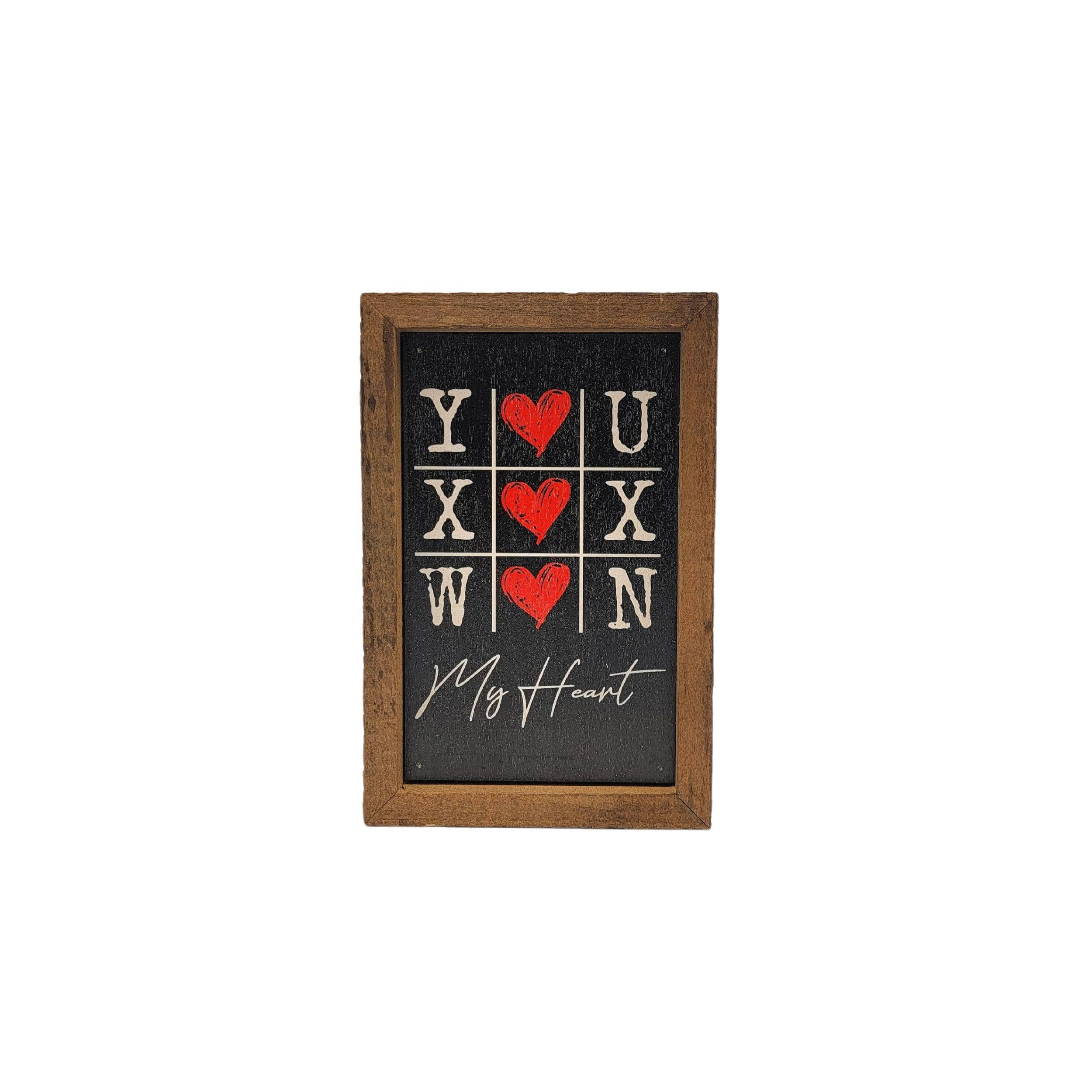 Driftless Studios - Wholesale Sign - 6X4 You Win My Heart Valentines Day Decor