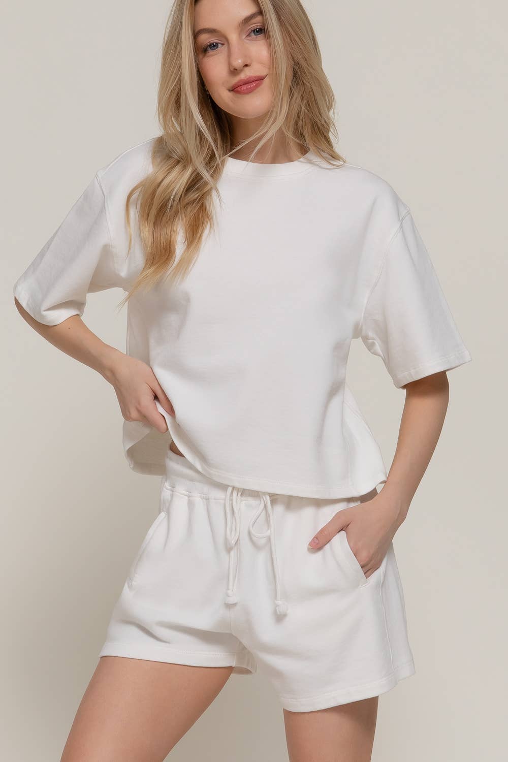 Active Basic | Active USA - Wholesale Lounge Shorts - Women's - Garment Washed Terry Shorts11