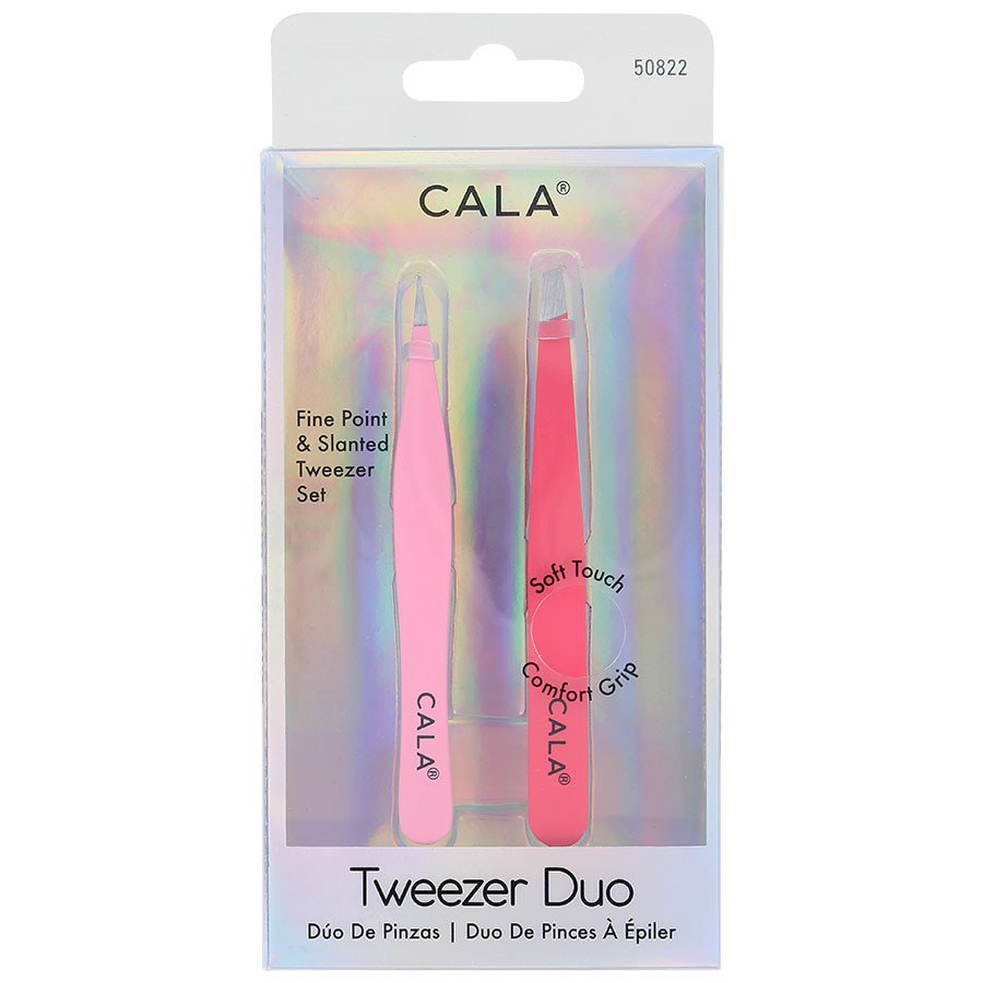 Best Beauty Group - Wholesale Tweezers - CALA Soft Touch: Tweezer Duo Fine Point & Slanted Set1