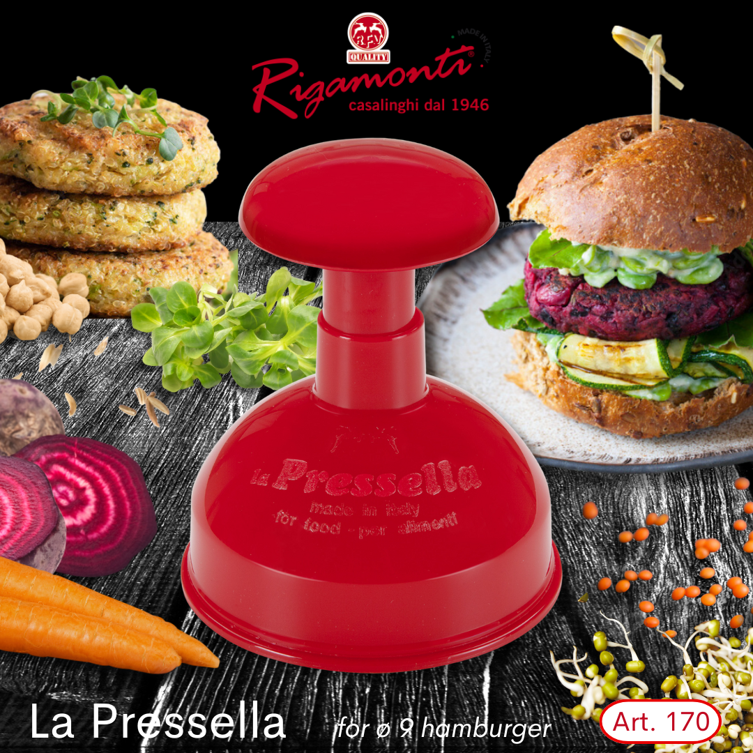 Rigamonti Pietro & Figli srl – Großhandel Küchengerät – Art. 170 LA PRESSELLA Hamburgerpresse - ROT15