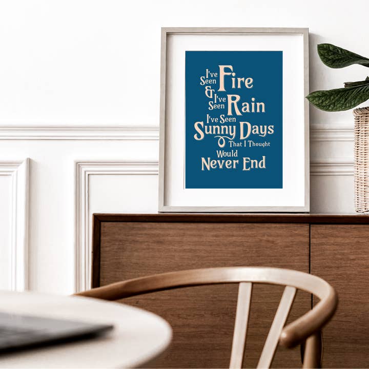 Fire and Rain Print for wholesale by Blank Wall Alt