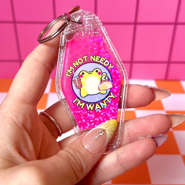 Stickers+ X Ashley Bexar - Wholesale Keychain - Women's - Funny Spoiled Frog Self Care Treat Spoiled Motel Keychain0