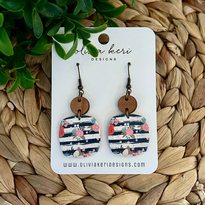 Nora - Honolulu Floral Stripe for wholesale by Olivia Keri Designs