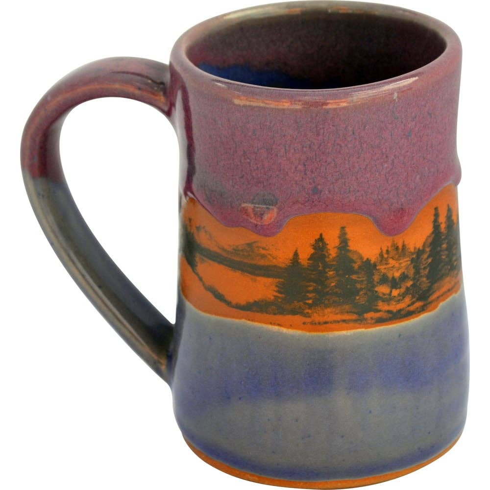 Always Azul Pottery - Wholesale Coffee Mug - Mountain Scene 17 Oz. Tankard (made to order)3