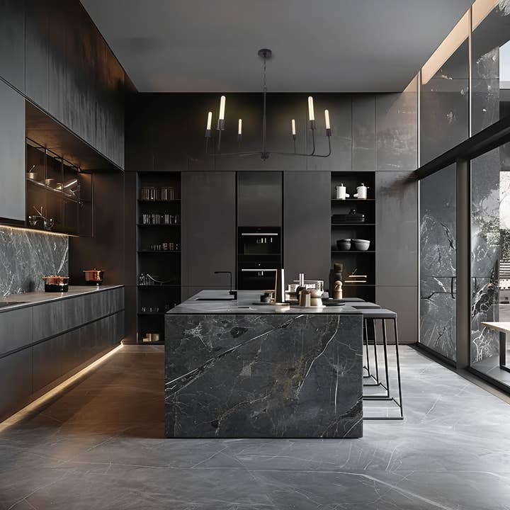 Radiant 6-Light Modern Traditional Black Chandelier for wholesale by Brio Lighting