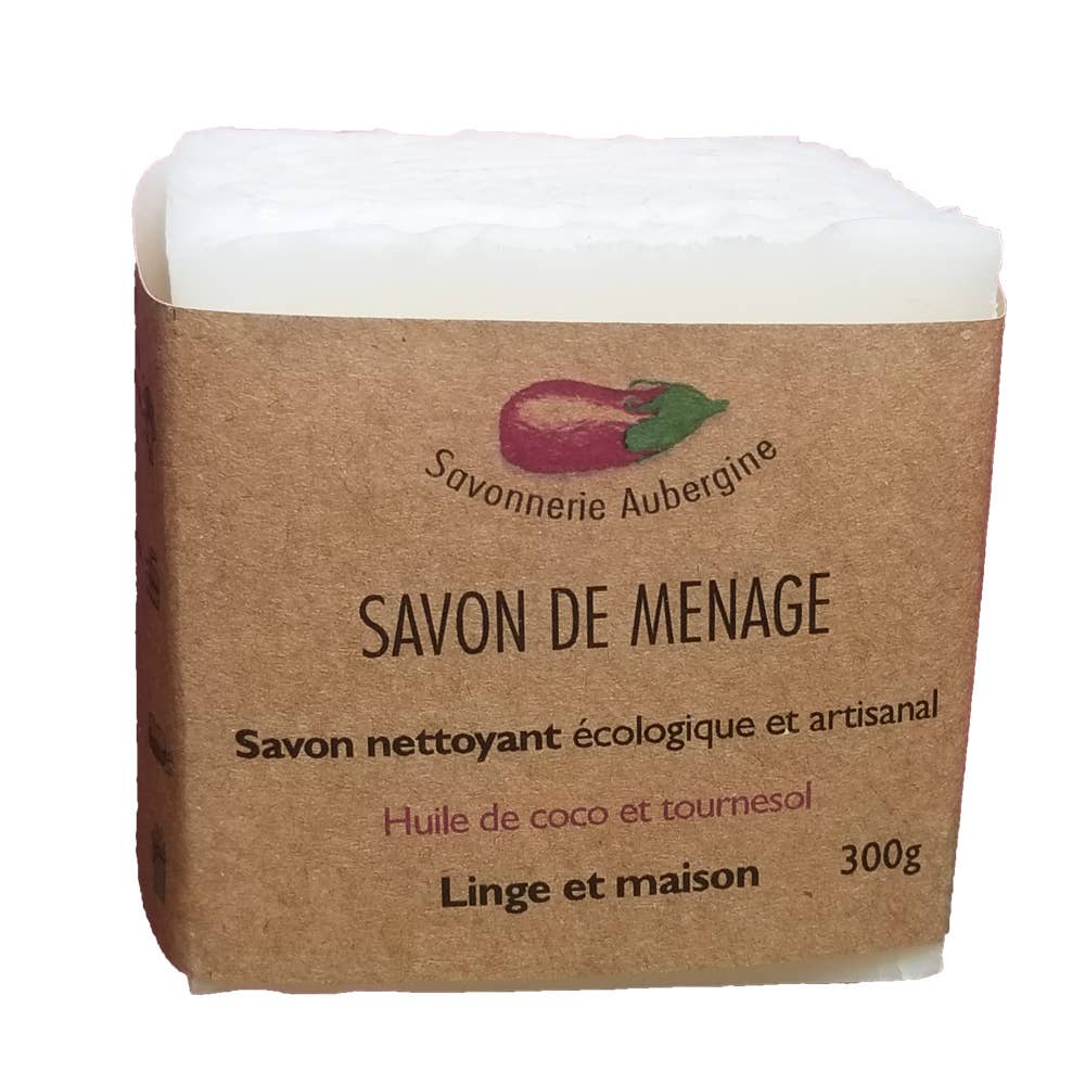 Savonnerie Aubergine - Wholesale Dish Soap - Household soap, dish cleaner, homemade cube, 300 g3