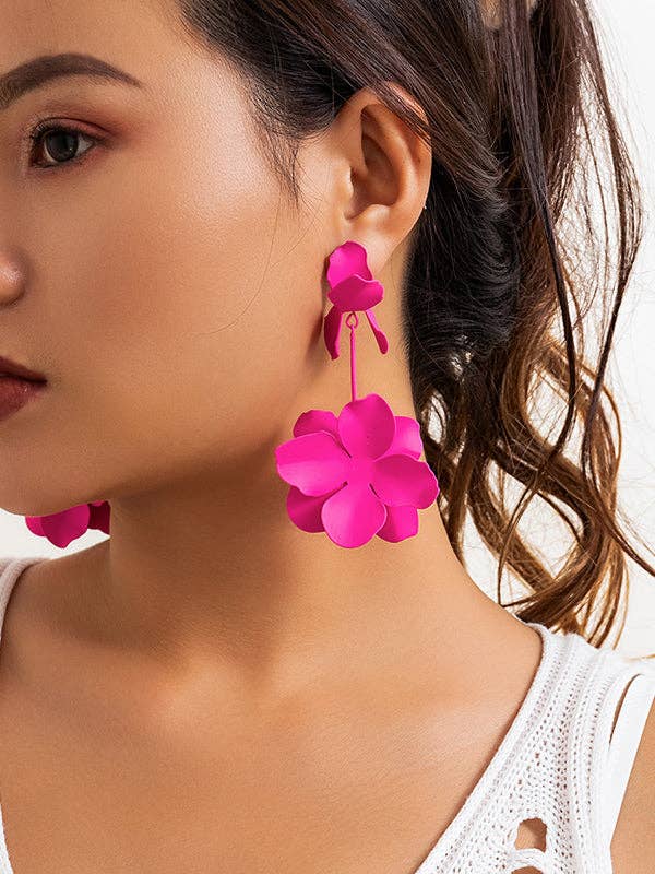 VividLux - Wholesale Dangle Earrings - Flower Shape Drop Earrings Earrings Accessories27