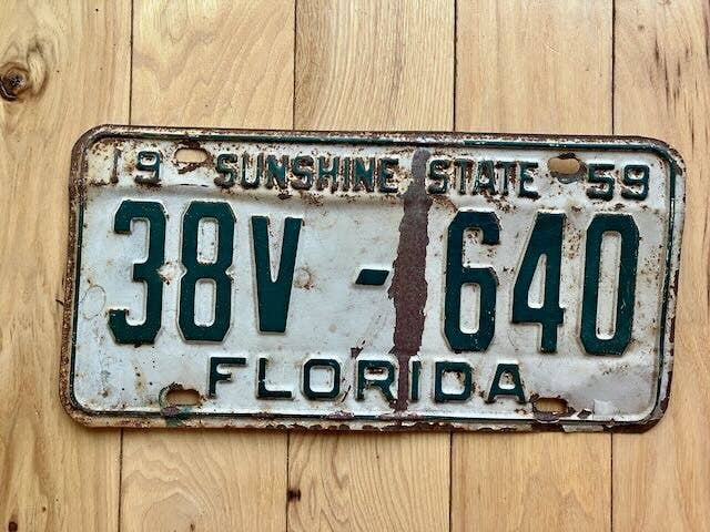 1959 Florida nummerplade for engroshandel hos RusticPlates