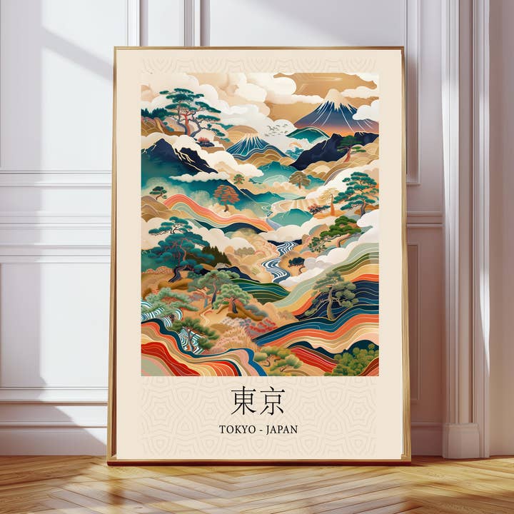 Japan Tokyo Mountain Art Print for wholesale by Kumo Art Prints