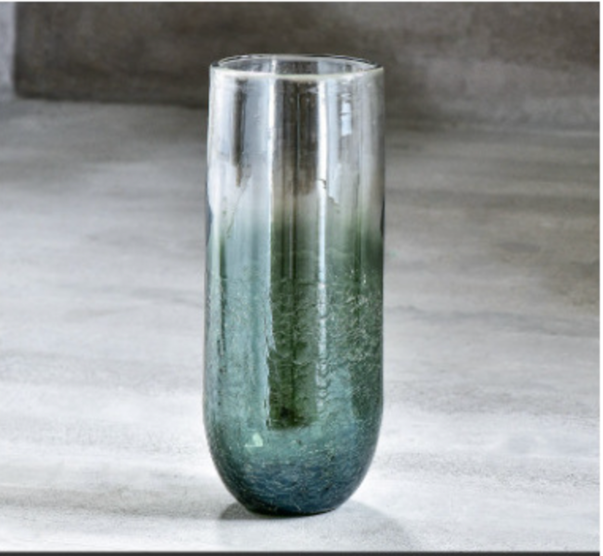 Noah Decoration – wholesale Vas – Gradientglasvas med issprickor, cylindrisk form12