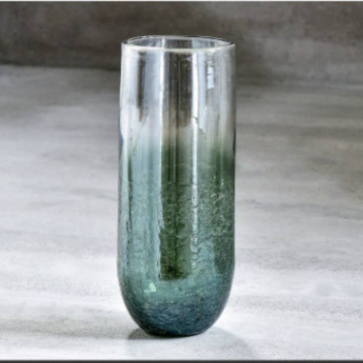 Noah Decoration - Wholesale Vase - Gradient Ice Crack cylinder glass vase12