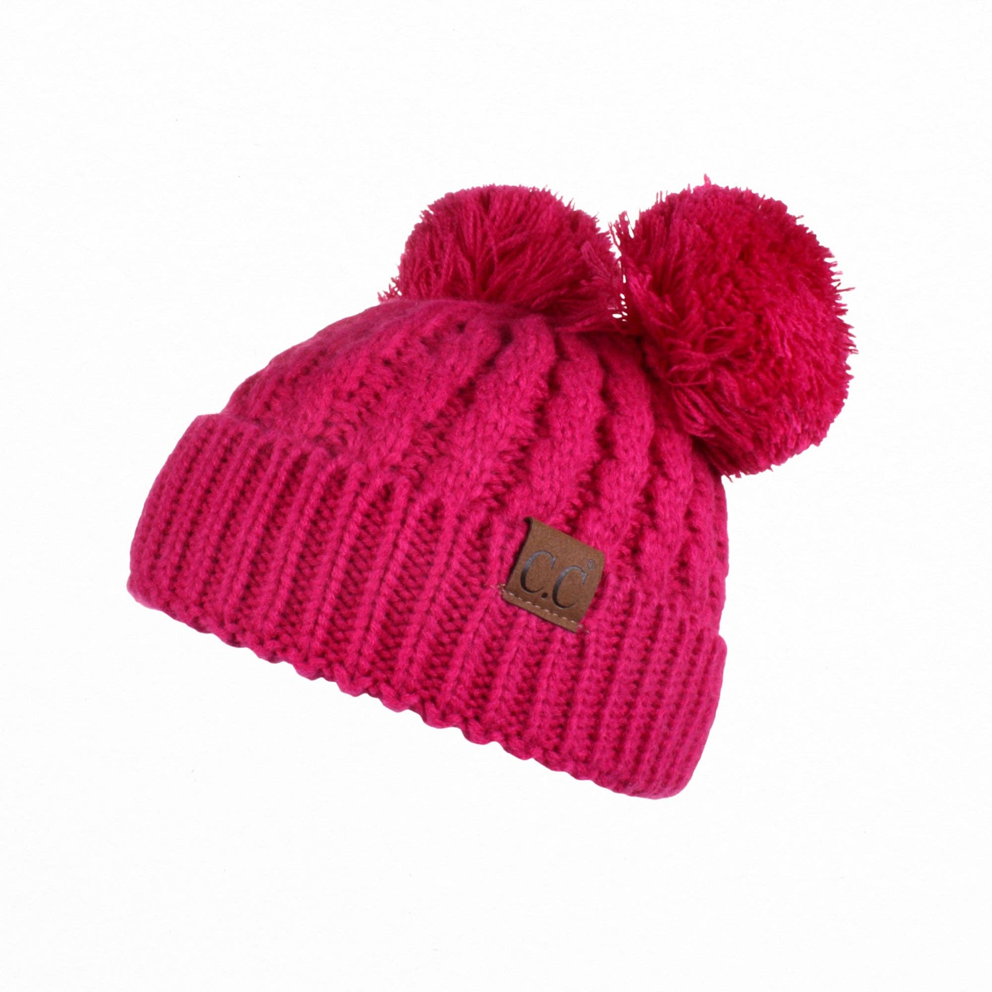 Truly Contagious - Wholesale Beanie - Kids - CC Kids Double Pom Beanie KIDS-24 HAT-6010