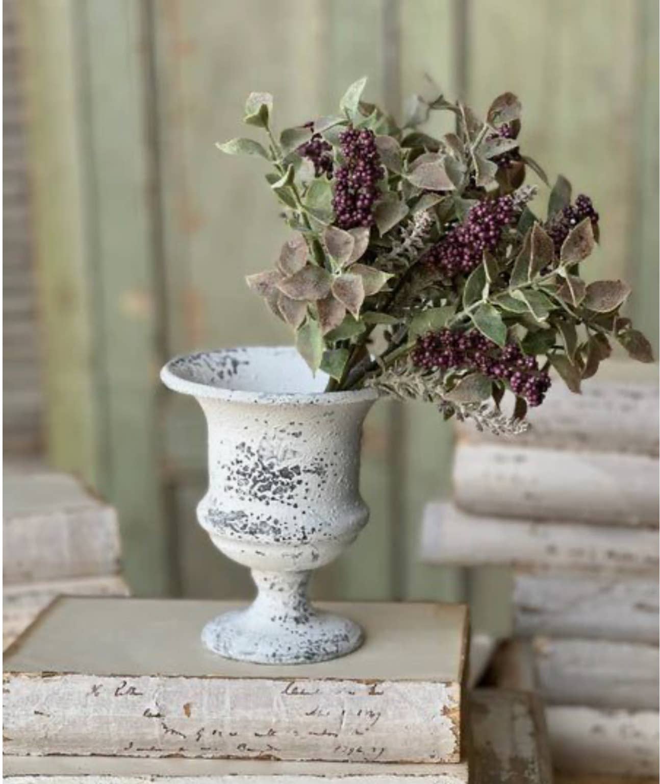 Refinery 86 Home Decor - Wholesale Artificial Plant - 11” Autumn Herbs Bush - Plum1