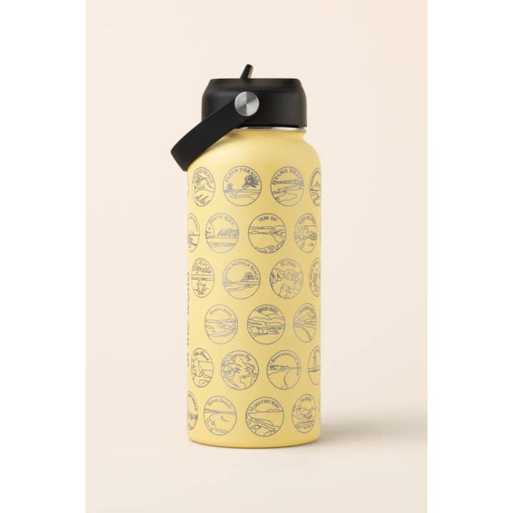Wondery Outdoors - Wholesale Water Bottle - Best Beaches Bucket List Bottle 32oz