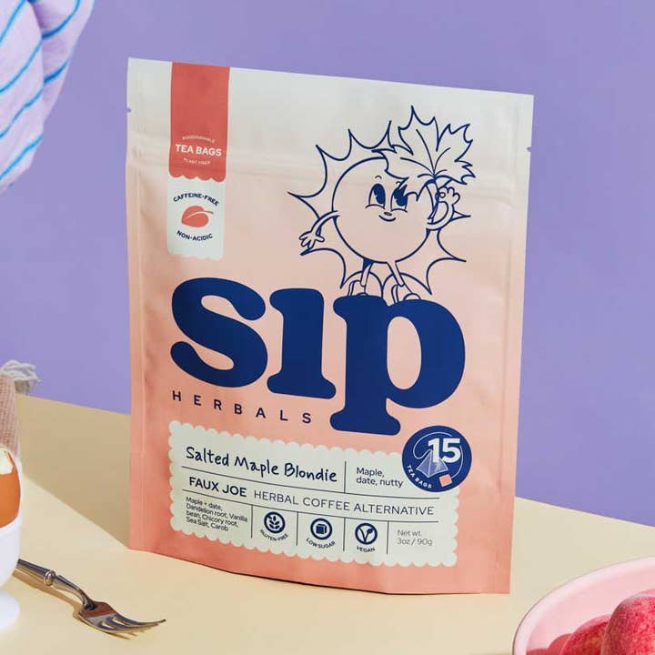 Sip Herbals - Wholesale Tea Bags - Salted Maple Blondie Coffee Alternative Tea Bags (15 ct)0
