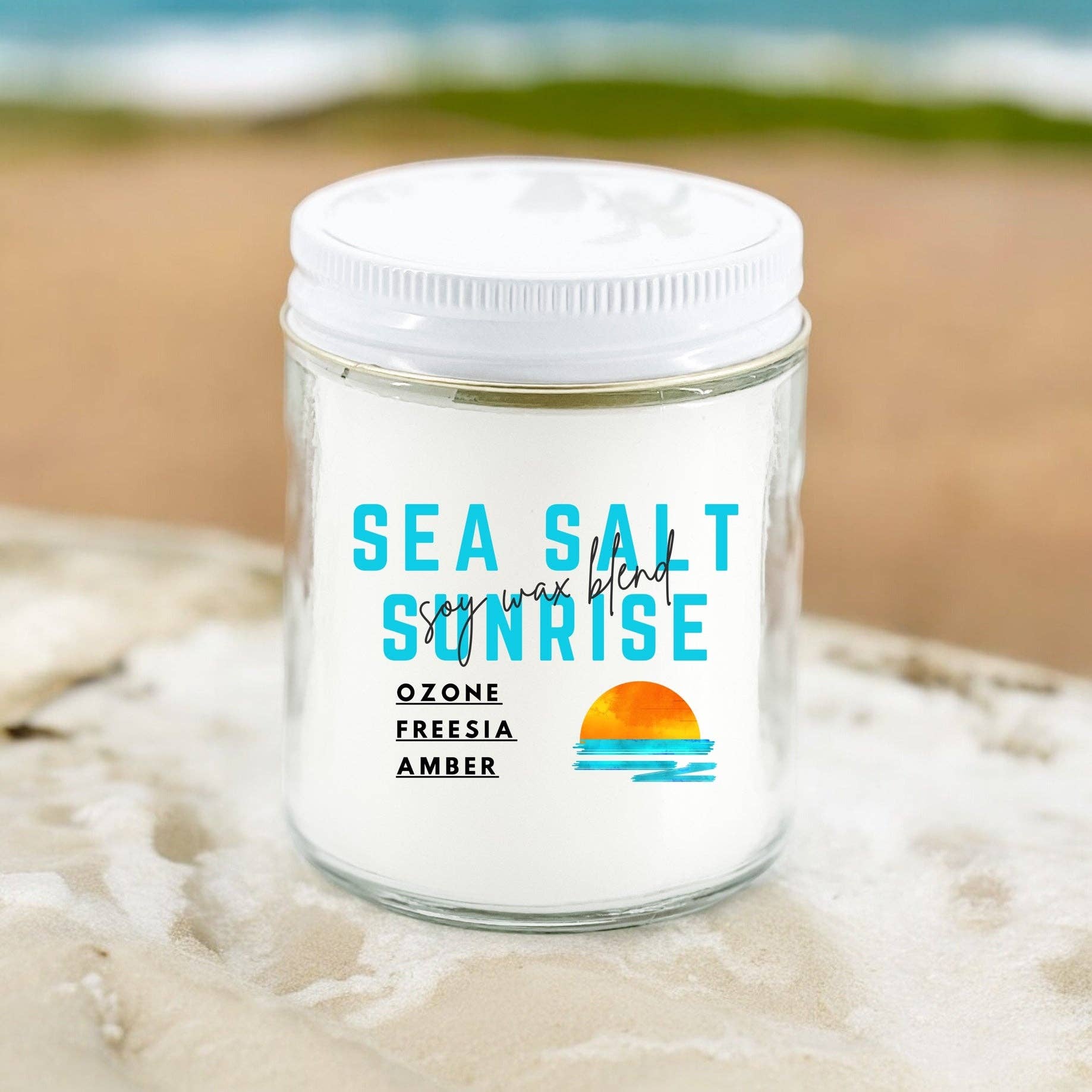 The Candle Warehouse - Wholesale Jar/Filled Candle - Seasalt Sunrise 9 oz Candle