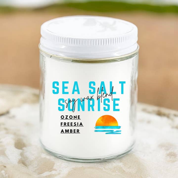 The Candle Warehouse - Wholesale Jar/Filled Candle - Seasalt Sunrise 9 oz Candle0